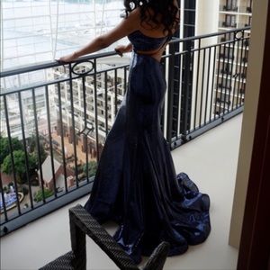 Midnight blue sequence dress